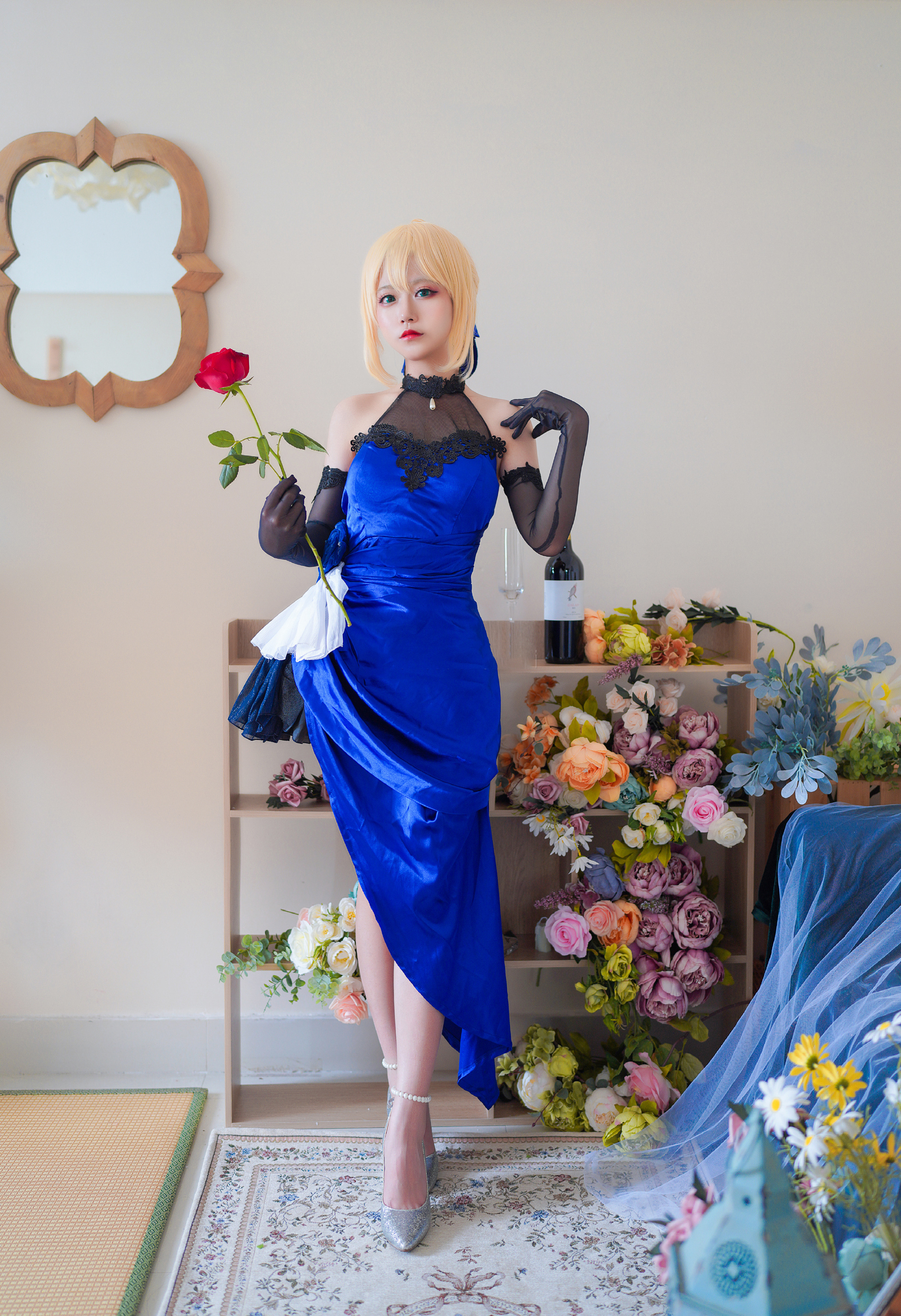 《Fate》Saber蓝礼服cosplay-cos扮之狐狸-二次元游戏知识平台