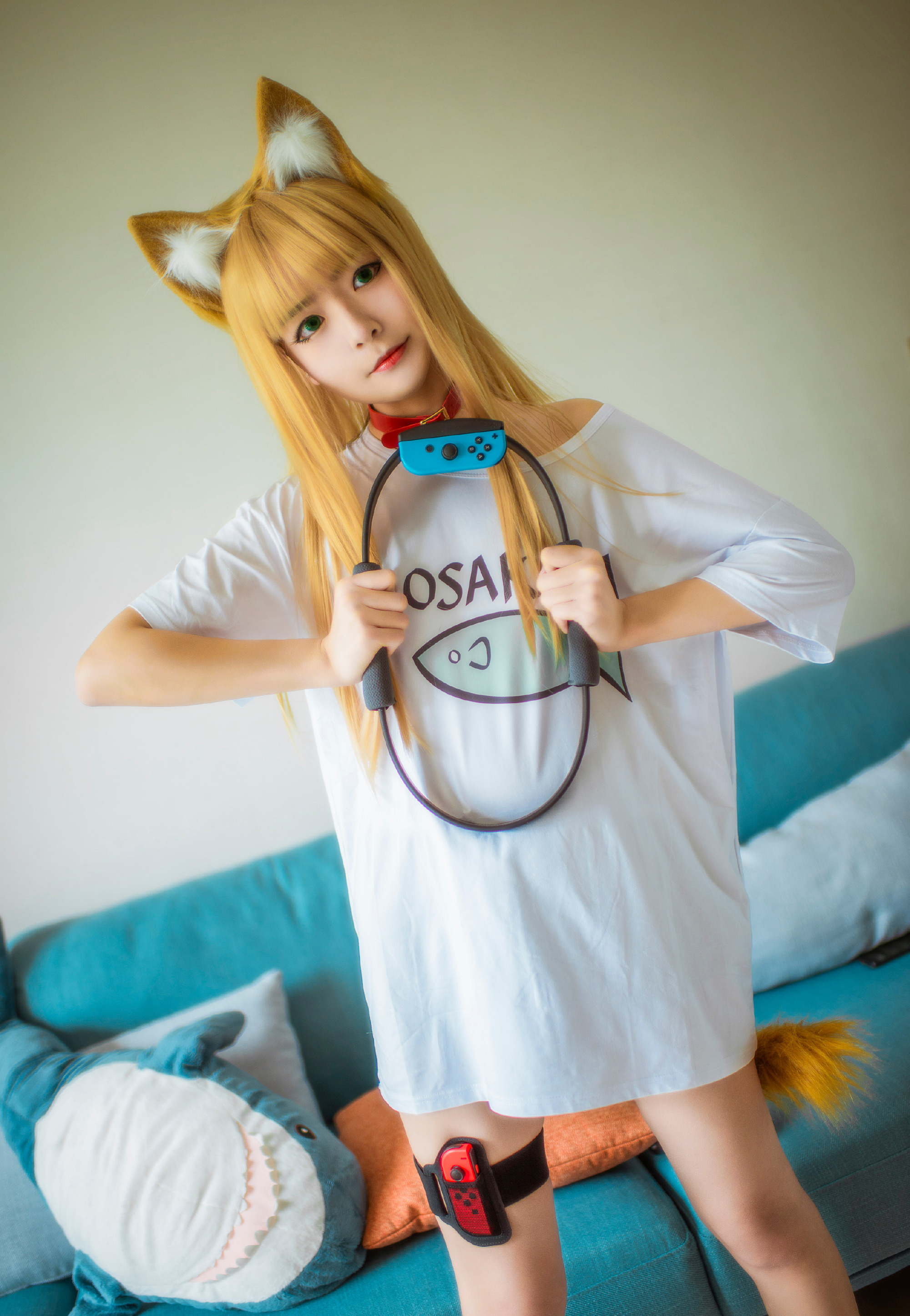 黄豆粉猫娘cosplay-cos扮之狐狸