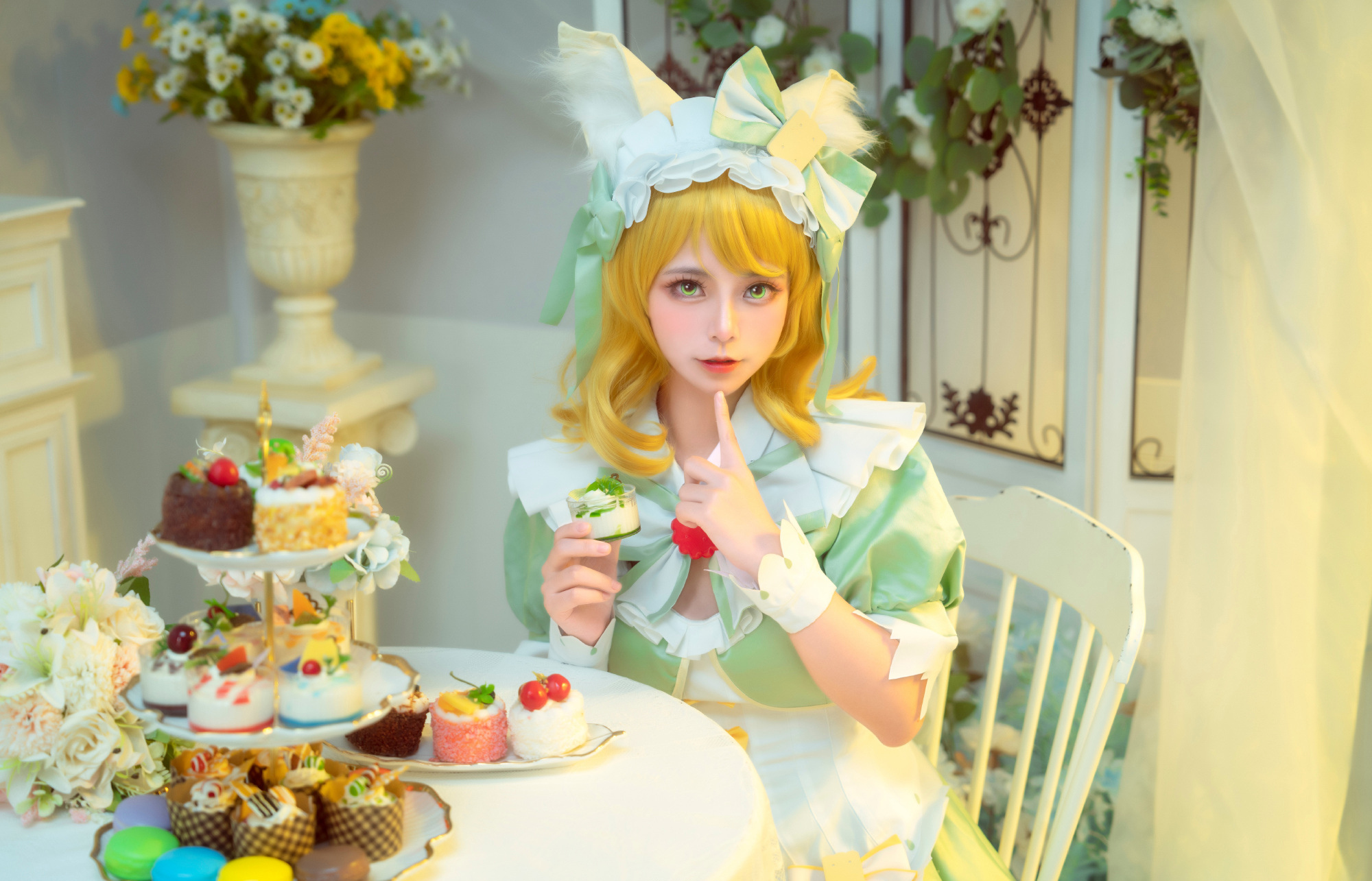 《王者荣耀》妲己抹茶甜心cosplay-cos扮之狐狸