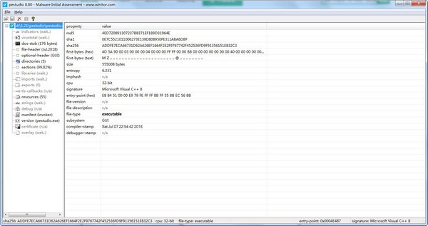 PeStudio(恶意软件检测软件) 