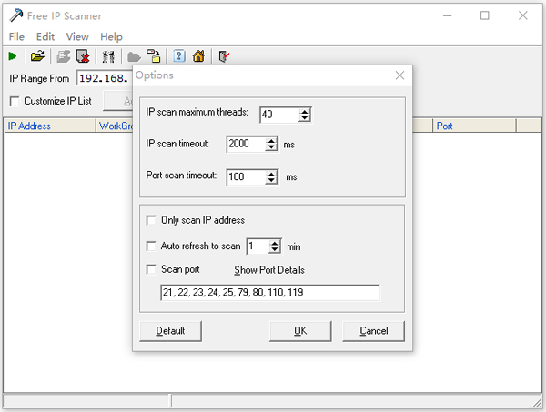 局域网ip扫描软件(Free IP Scanner)