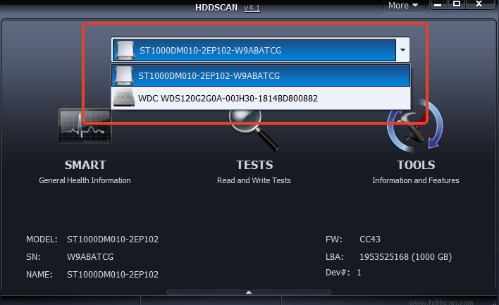 HDDScan