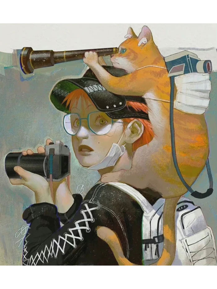 插画师송하作品欣赏-cos扮之狐狸-二次元游戏知识平台