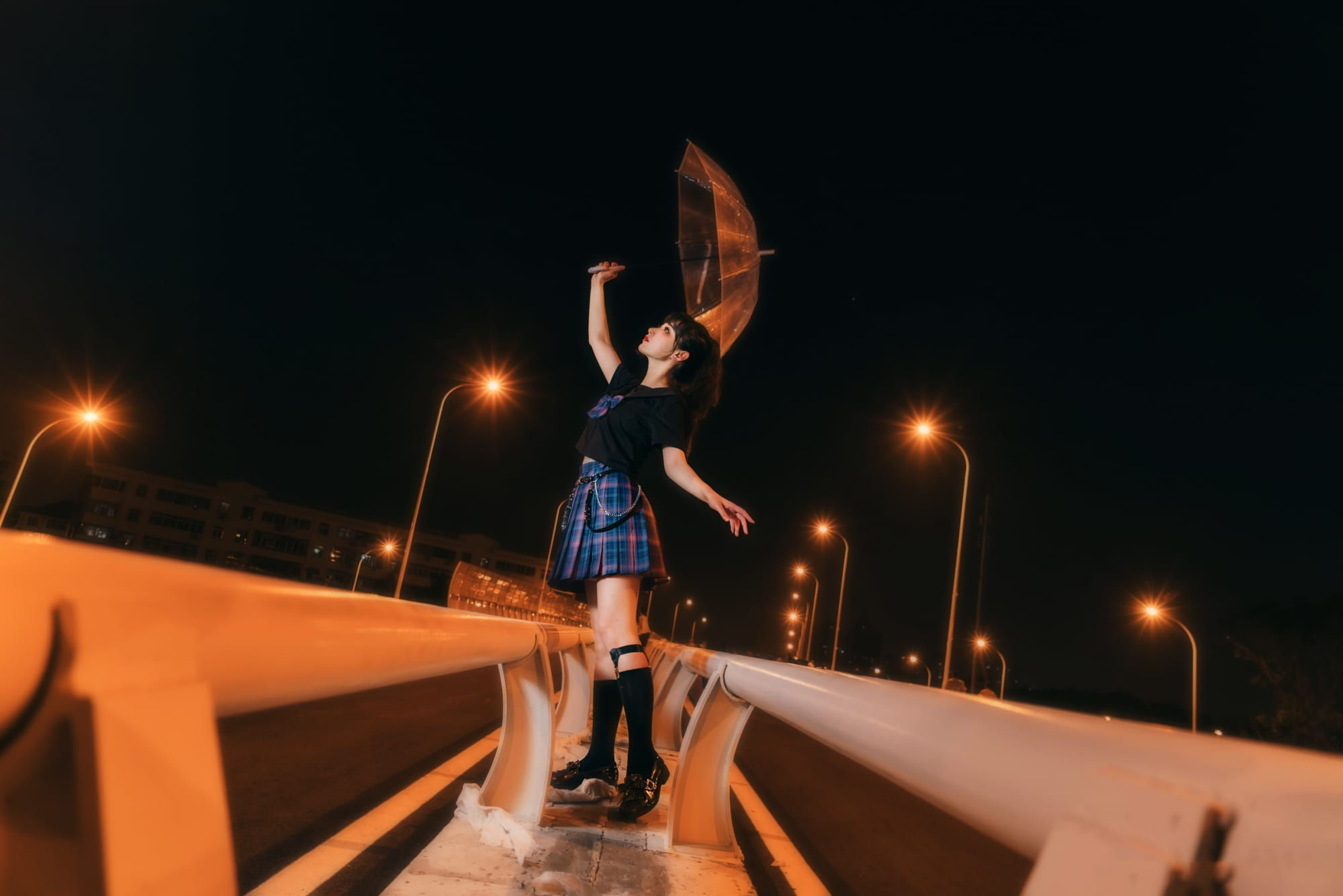 jk日常，桥上的风景比较好-cos扮之狐狸-二次元游戏知识平台