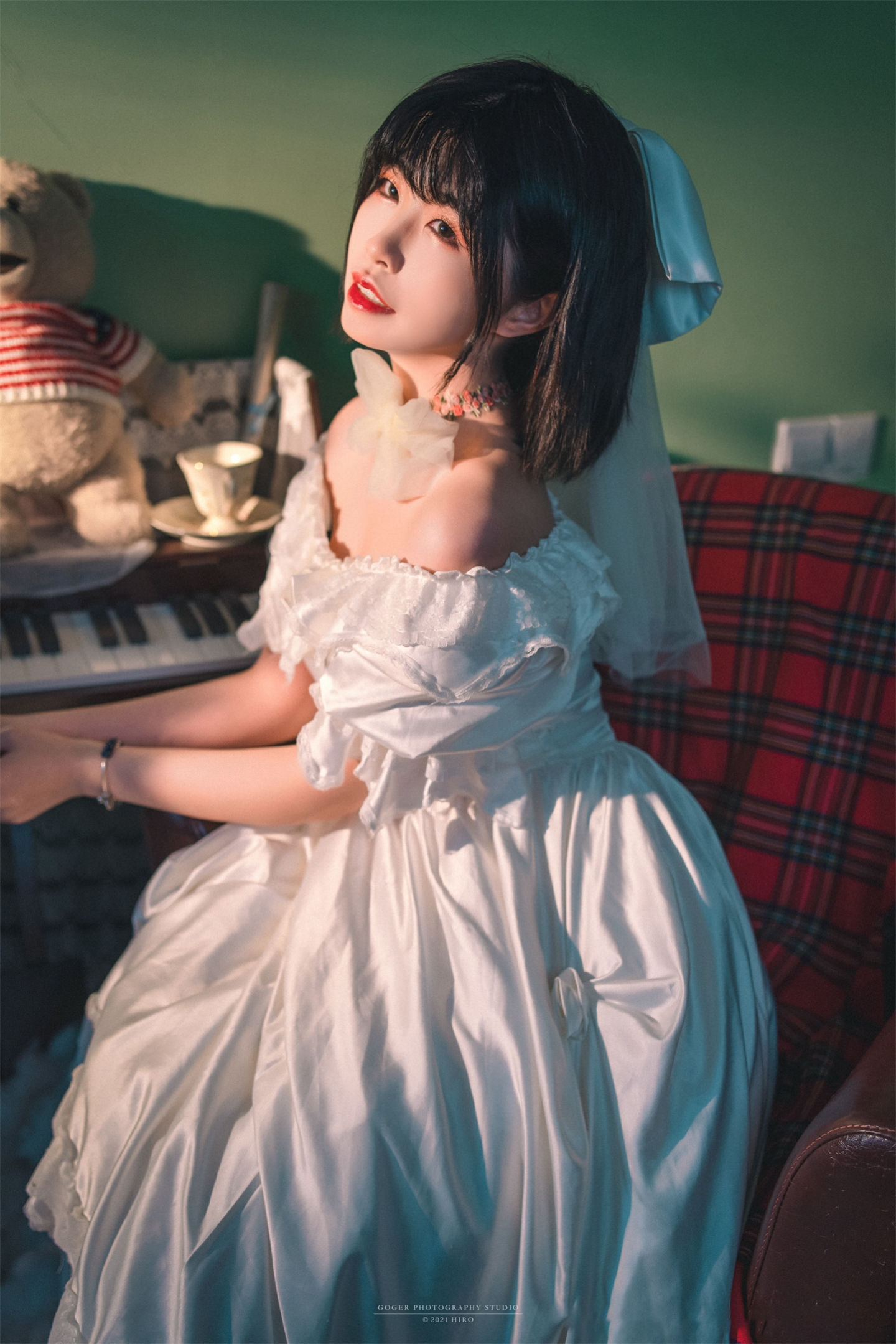 少女写真，纯洁白纱-cos扮之狐狸