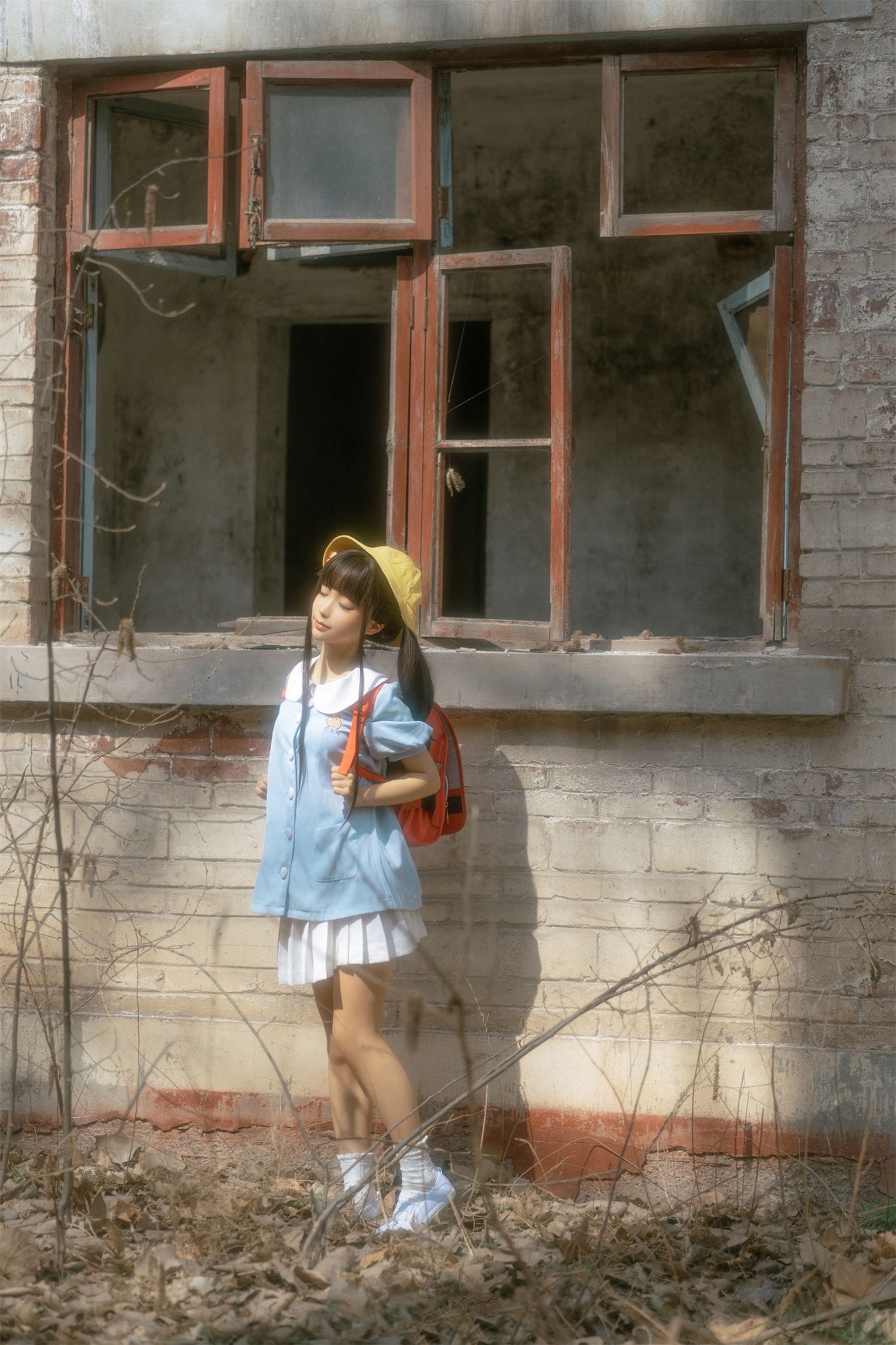 少女写真，可爱小黄帽-cos扮之狐狸